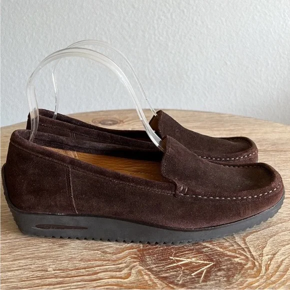 Bally Brown Suede Loafers Size 6 - Picture 3 of 6